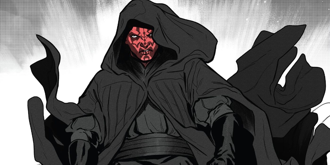 Darth Maul em Preto Branco Vermelho #2