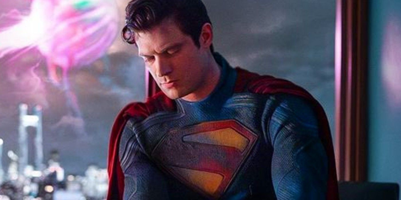 David Corenswet como Superman en una imagen de primer plano