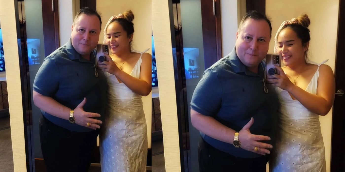 David Toborowsky in 90 Day Fiance posing for mirror selfie with Annie Suwan after weight loss