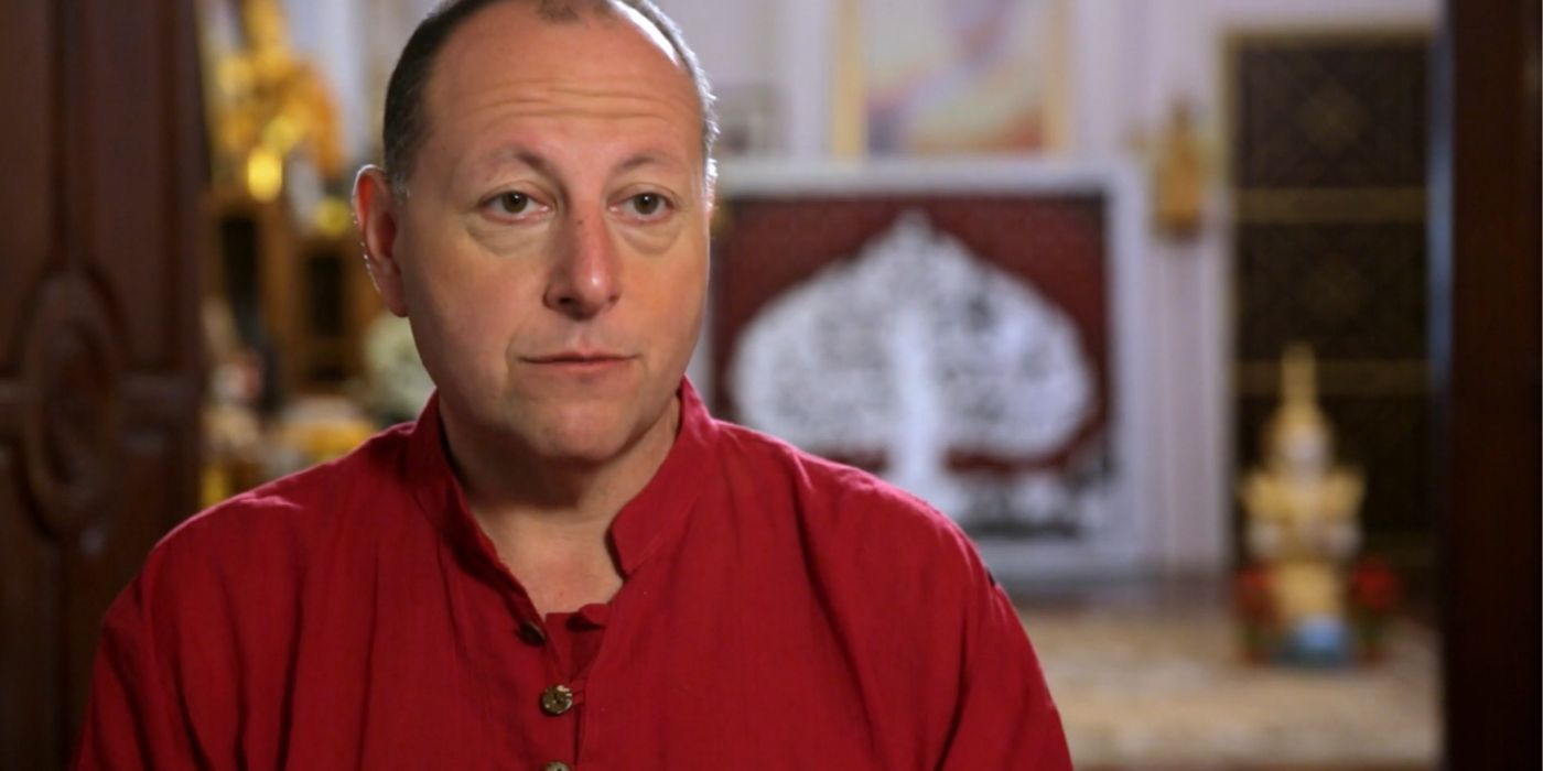 David Toborowsky In 90 Day Fiance in red shirt during season 5 confessional