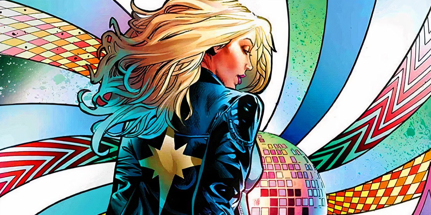 Dazzler with a disco ball in Marvel Comics