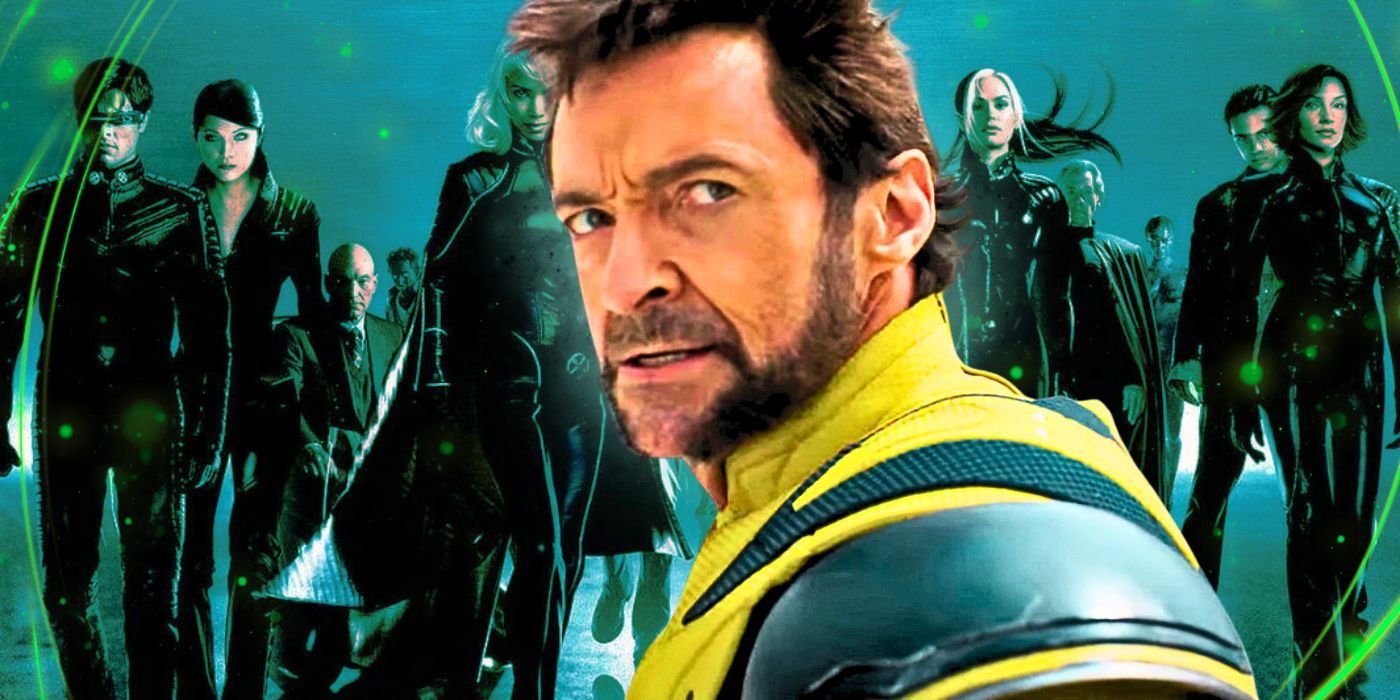 Hugh Jackman's Wolverine from Deadpool & Wolverine in front of the X-Men