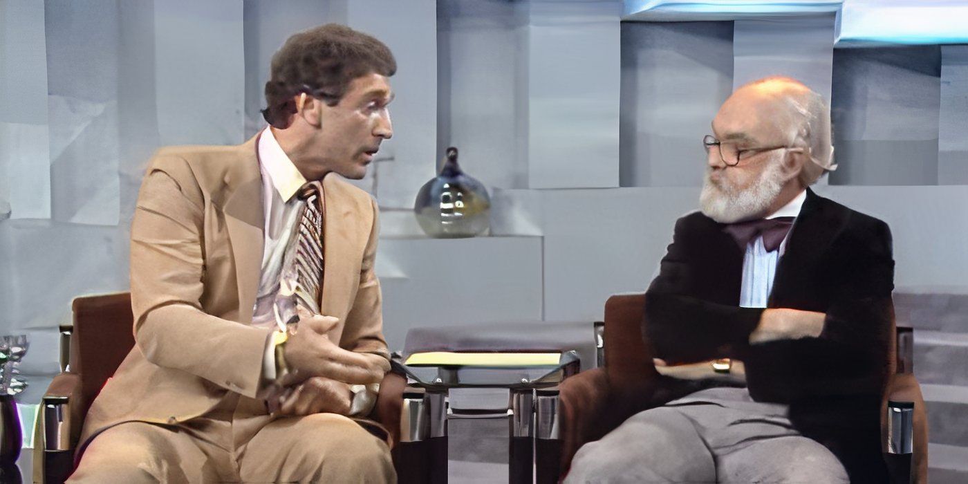 Don Lane and James Randi in The Don Lane Show