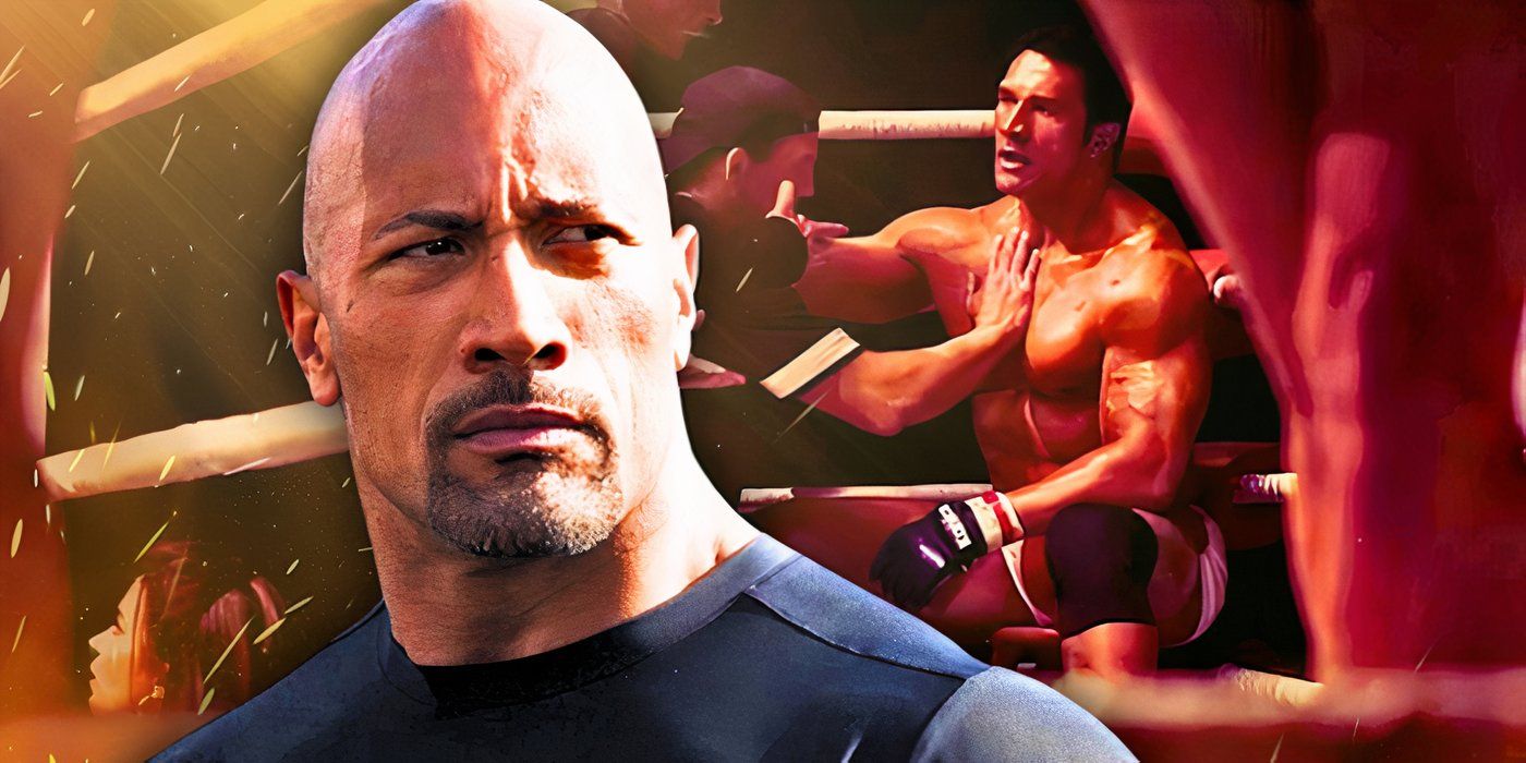 Dwayne Johnson as Mark Kerr in The Smashing Machine