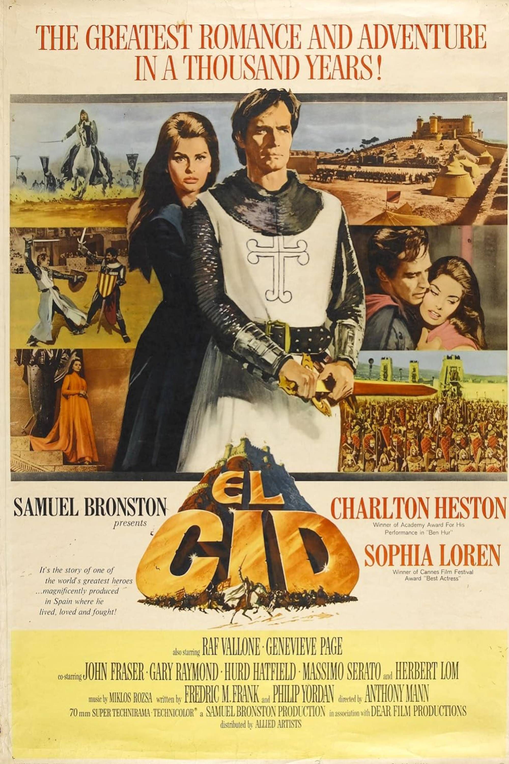El Cid (1961) - Poster - Charlton Heston &amp; Sophia Loren
