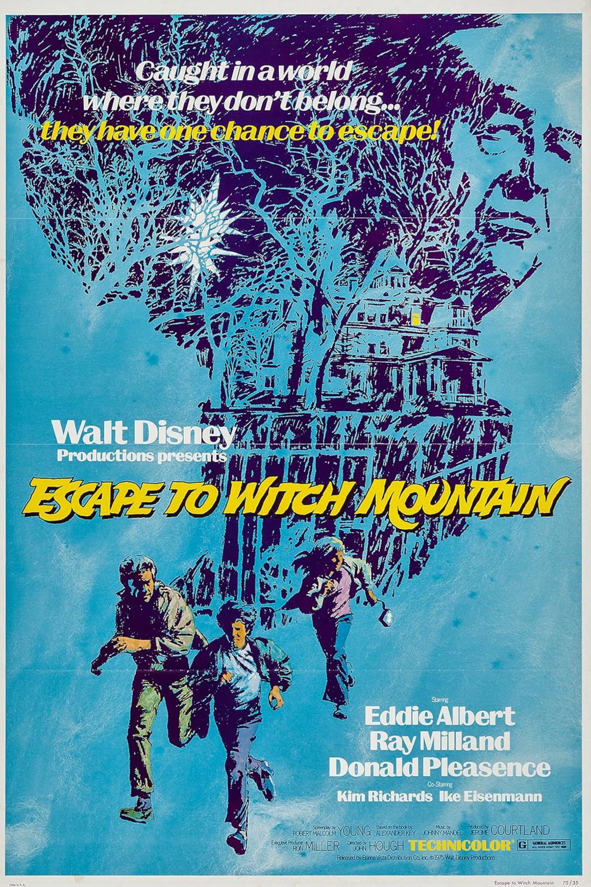 Escape To Witch Mountain (1975) - Poster - Eddie Albert & Ray MMilland & Donald Pleasence