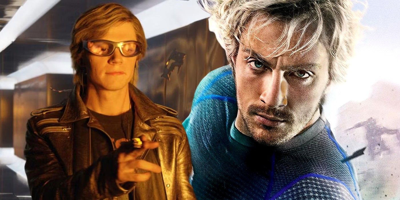 evan peters as quicksilver in x-men apocalypse and quicksilver in avengers age of ulton