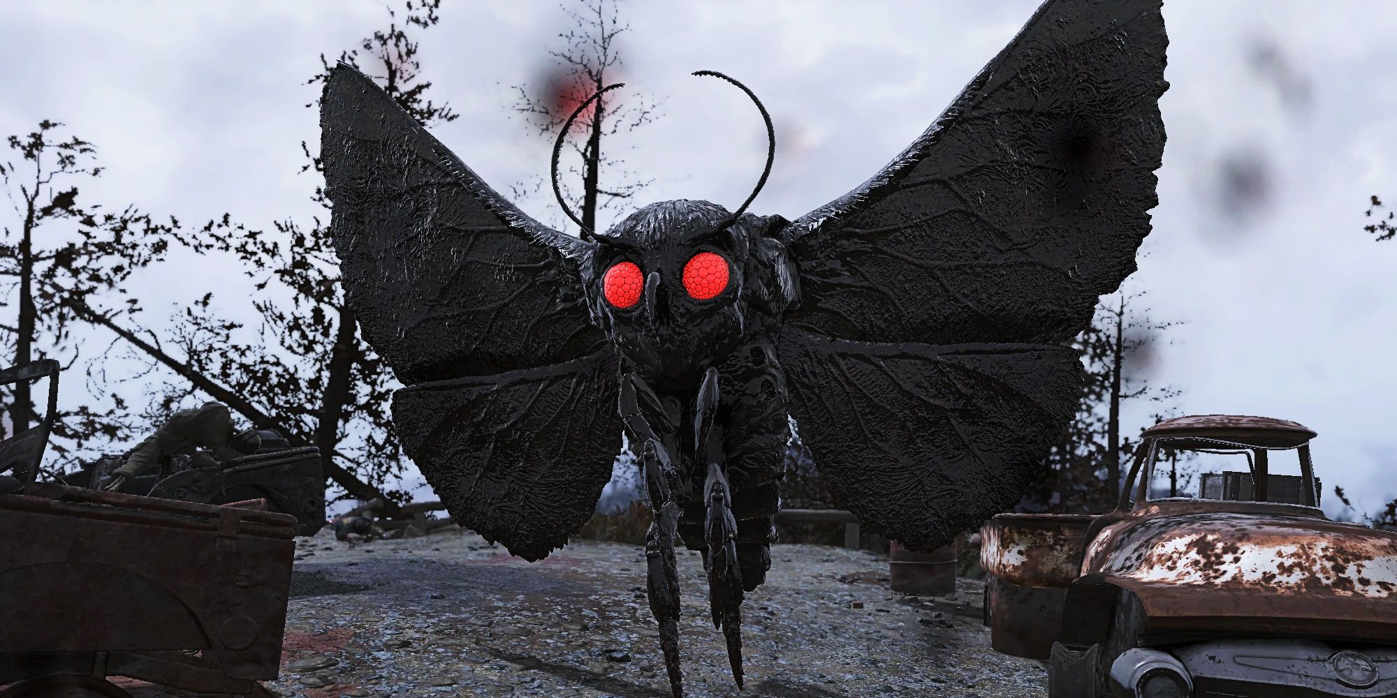 Criatura do homem-mariposa em Fallout 76