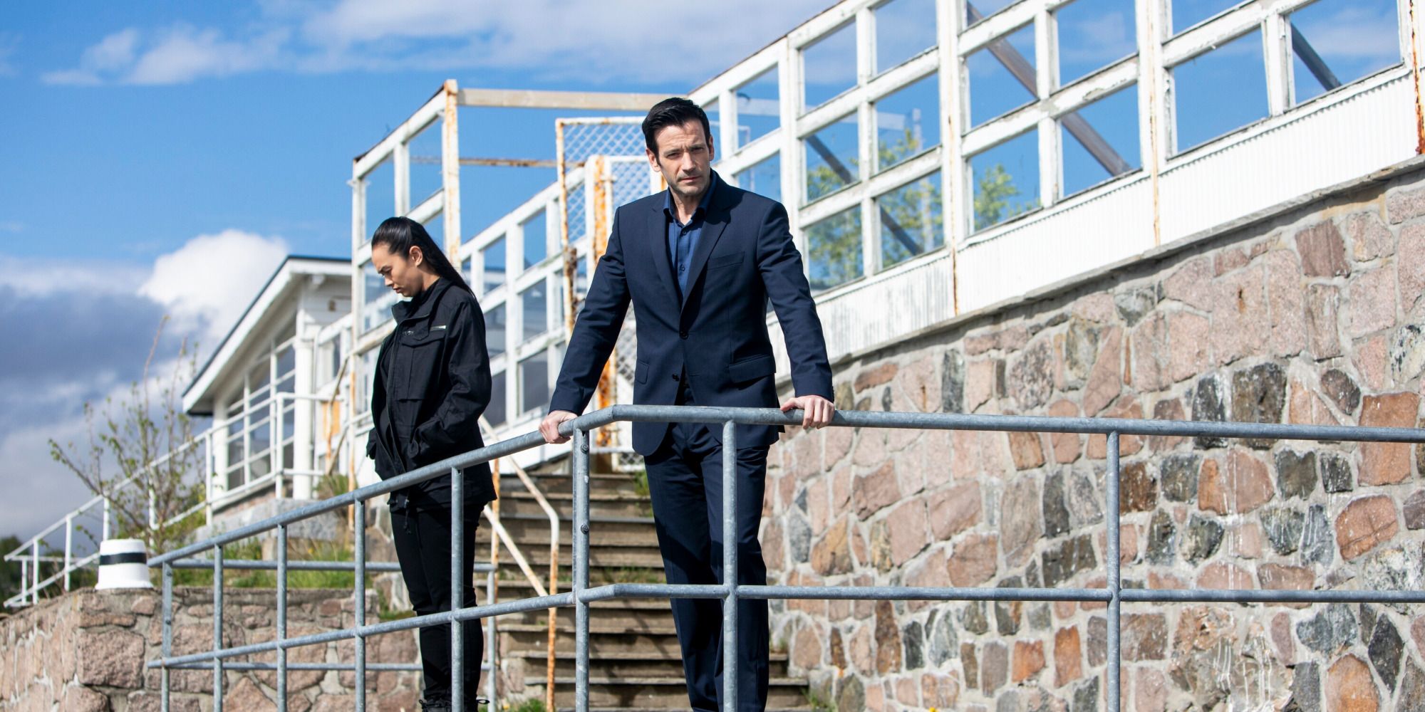 Cameron Vo (Vanessa Vidott) and Brian Lang (Colin Donnell) search for Forrester (Luke Kleintank) on FBI: International season 3 episode 13