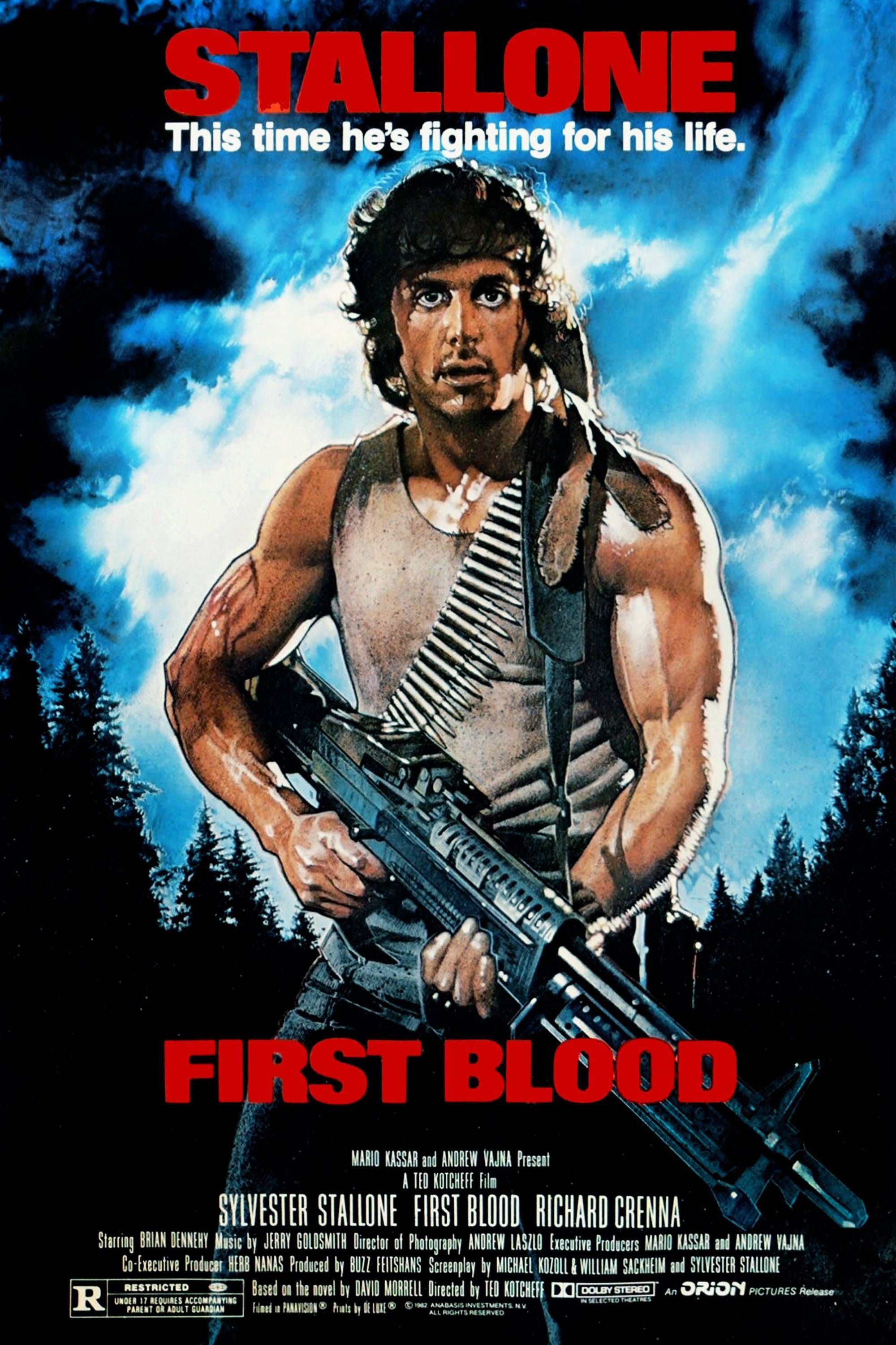 First Blood (1982) - Poster - Silvestre Stallone Holding Rifle