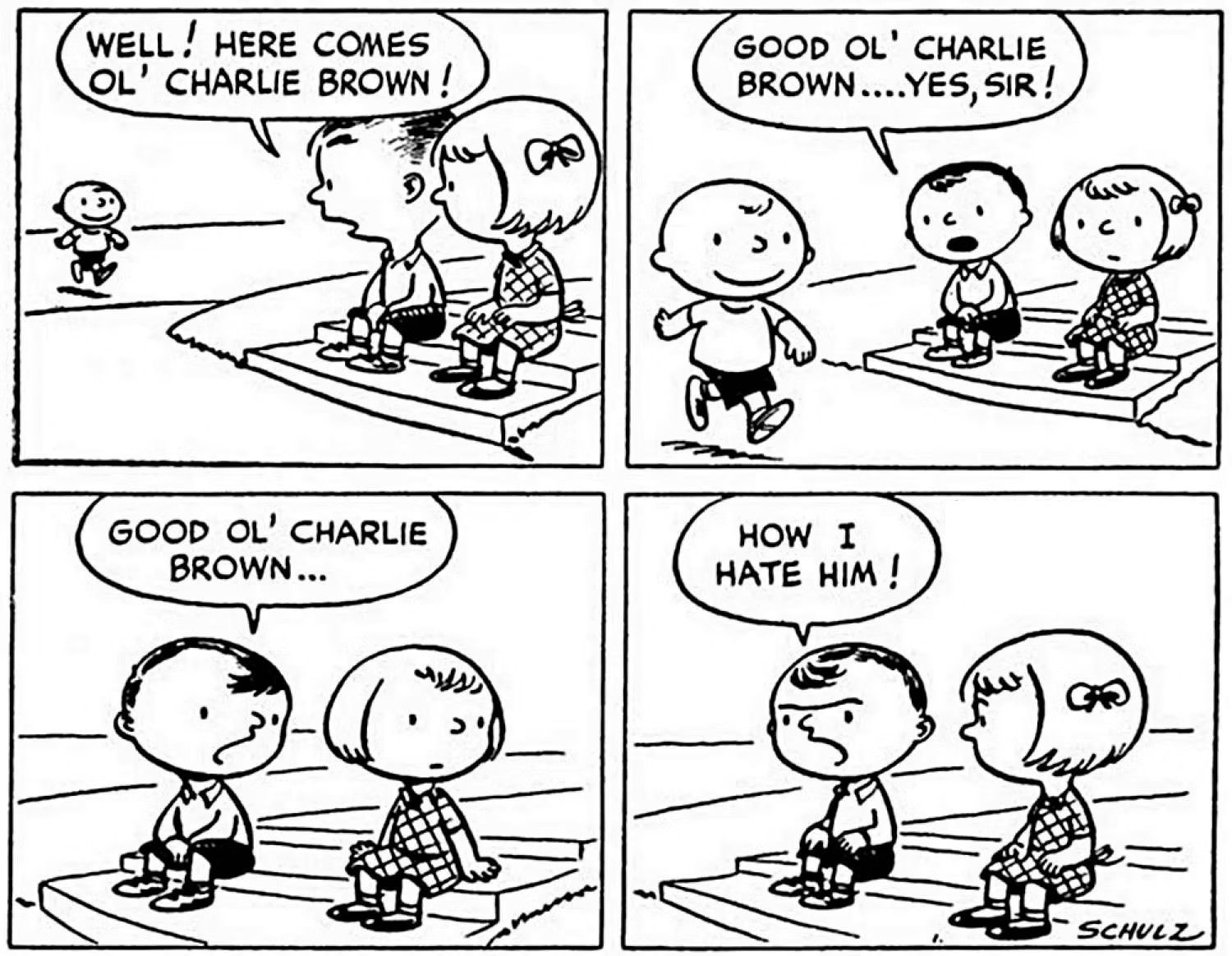 primeira história em quadrinhos de amendoim de todos os tempos, estreia de Charlie Brown