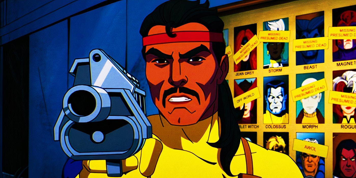 Forge aiming his gun at Bishop in X-Men '97 episode 10
