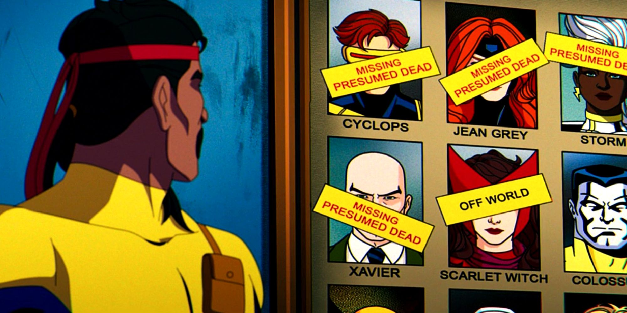 Forge Looks at the Missing Mutants Board in X-Men 97 Episode 10 Ending