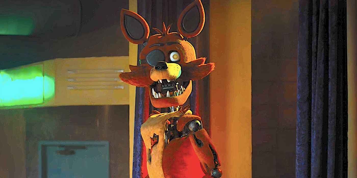 Foxy looks at the camera in Five Nights At Freddy's 2023