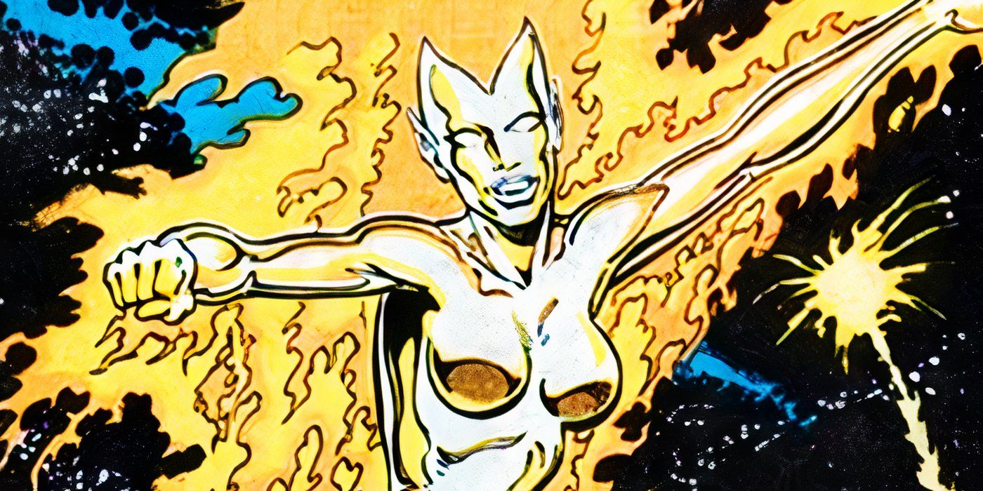 Frankie Raye's Nova on fire in Marvel Comics
