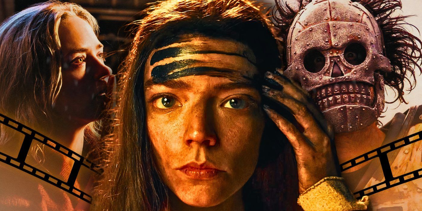Emily Blunt from A Quiet Place, Anya Taylor-Joy as Furiosa in Furiosa A Mad Max Saga and the villain from Turbo Kid