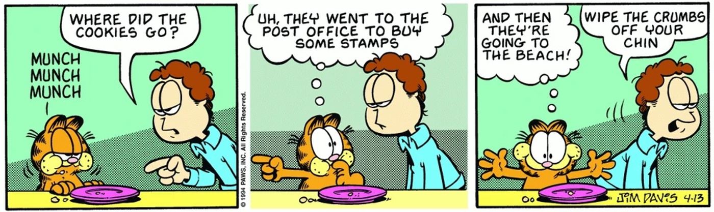 Garfield Eats a Plate of Cookies After Accurately Predicting the Future