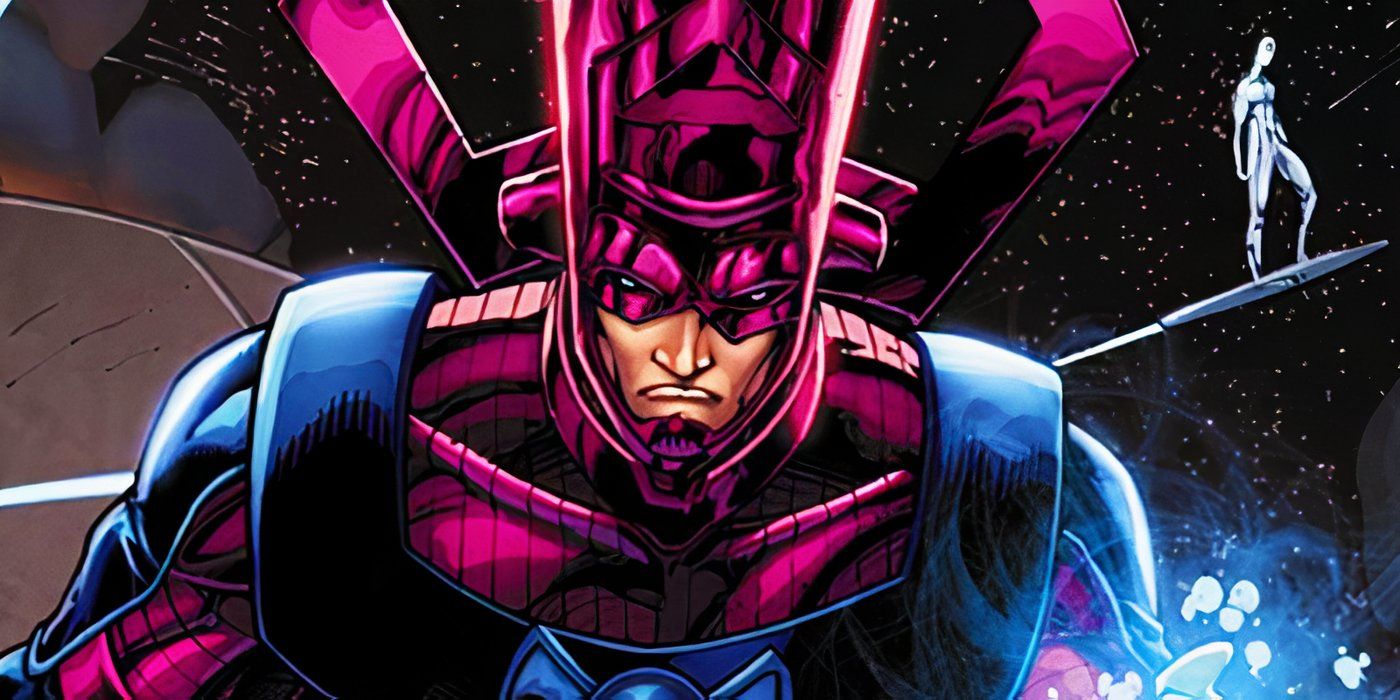 Fantastic Fours New Galactus & Silver Surfer Join Forces In Dark MCU Art