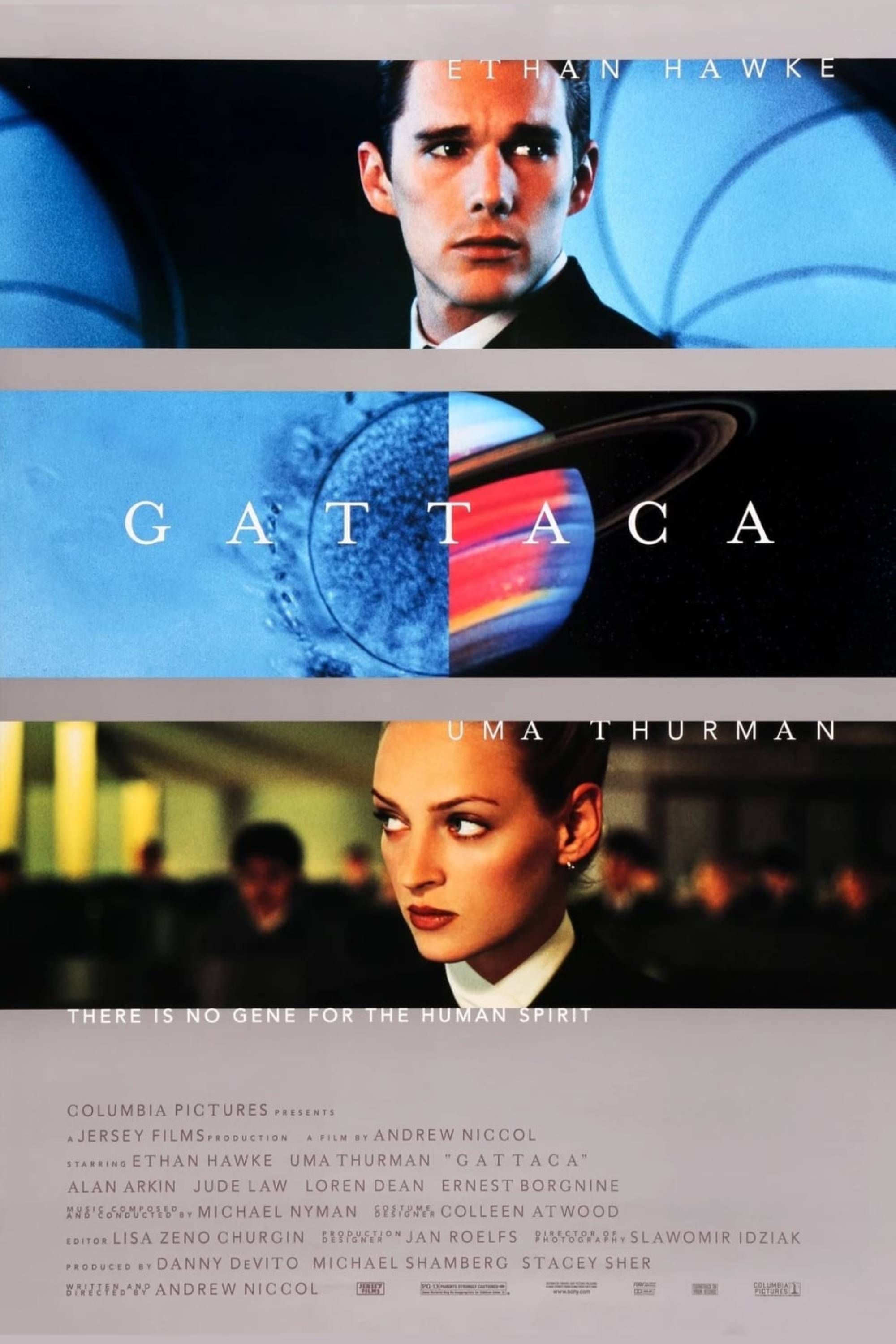 Gattaca (1997) - Poster - Ethan Hawke & Uma Thurman