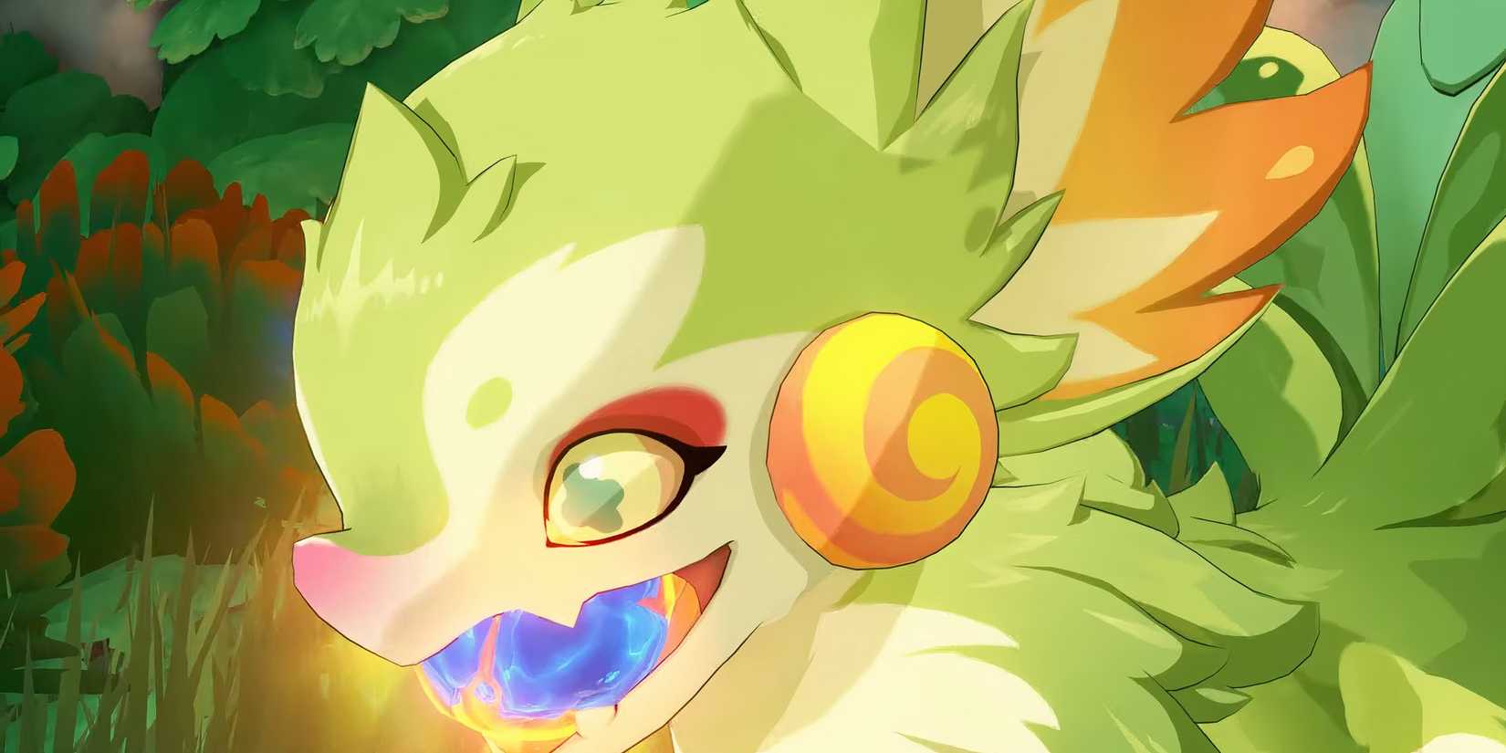 A Saurian with an orb-shaped fruit in Genshin Impact's Natlan Teaser.
