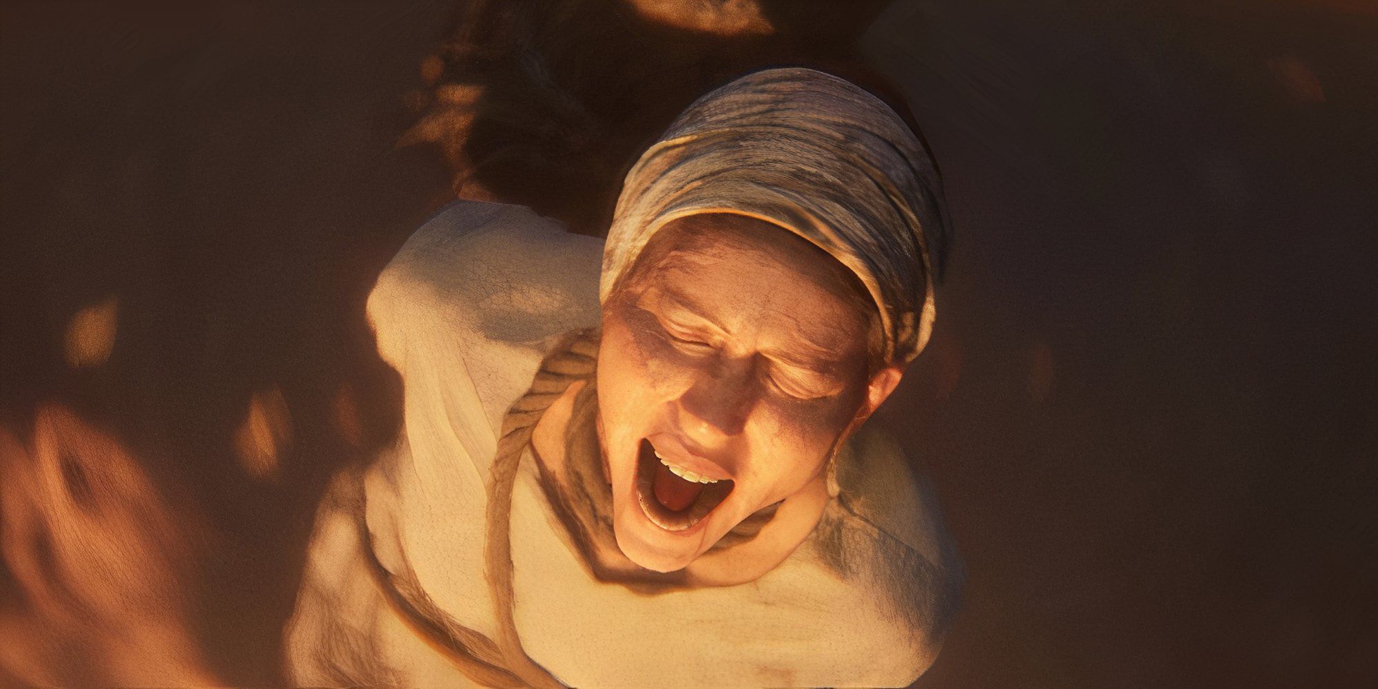 Senua screaming while being burned.