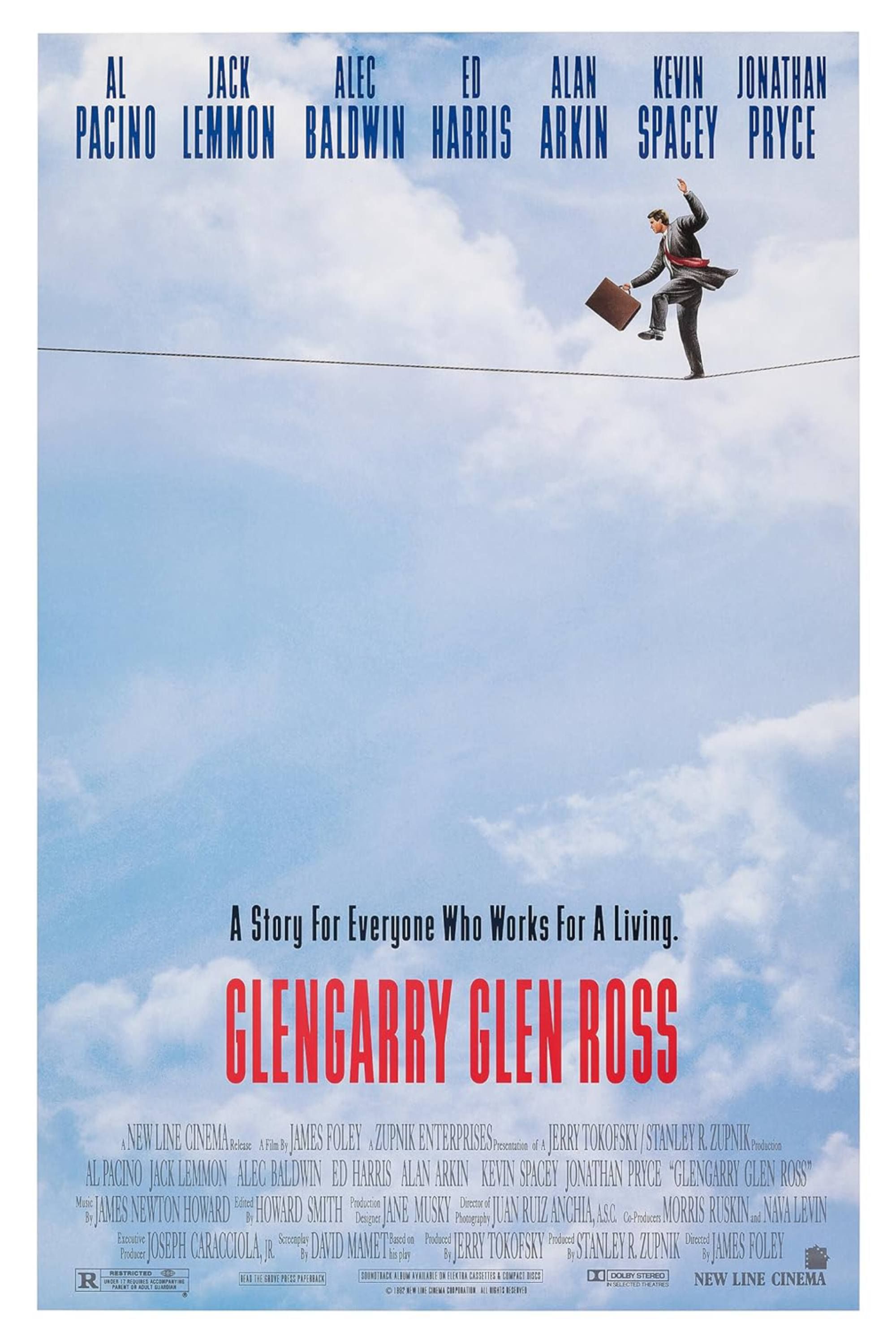 Glengarry Glen Ross (1992) - Poster - Al Pacino On A Zipline