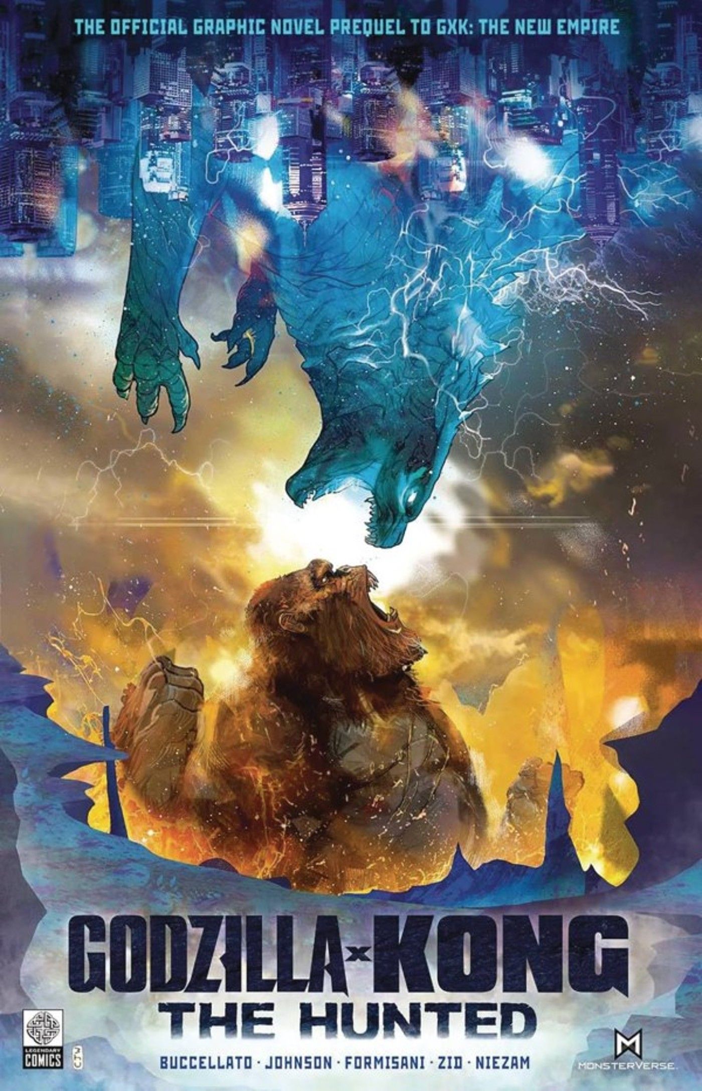 capa de quadrinhos godzilla x kong o caçado