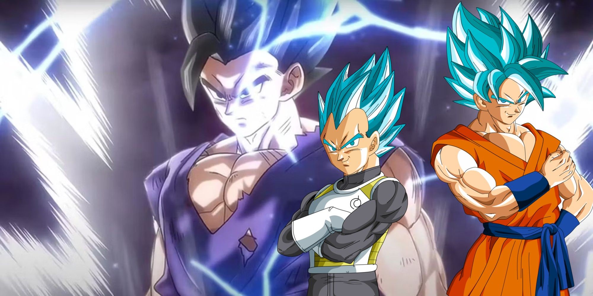 Gohan,Vegeta, and Goku from Dragon Ball Super and Dragon Ball Super Super Hero