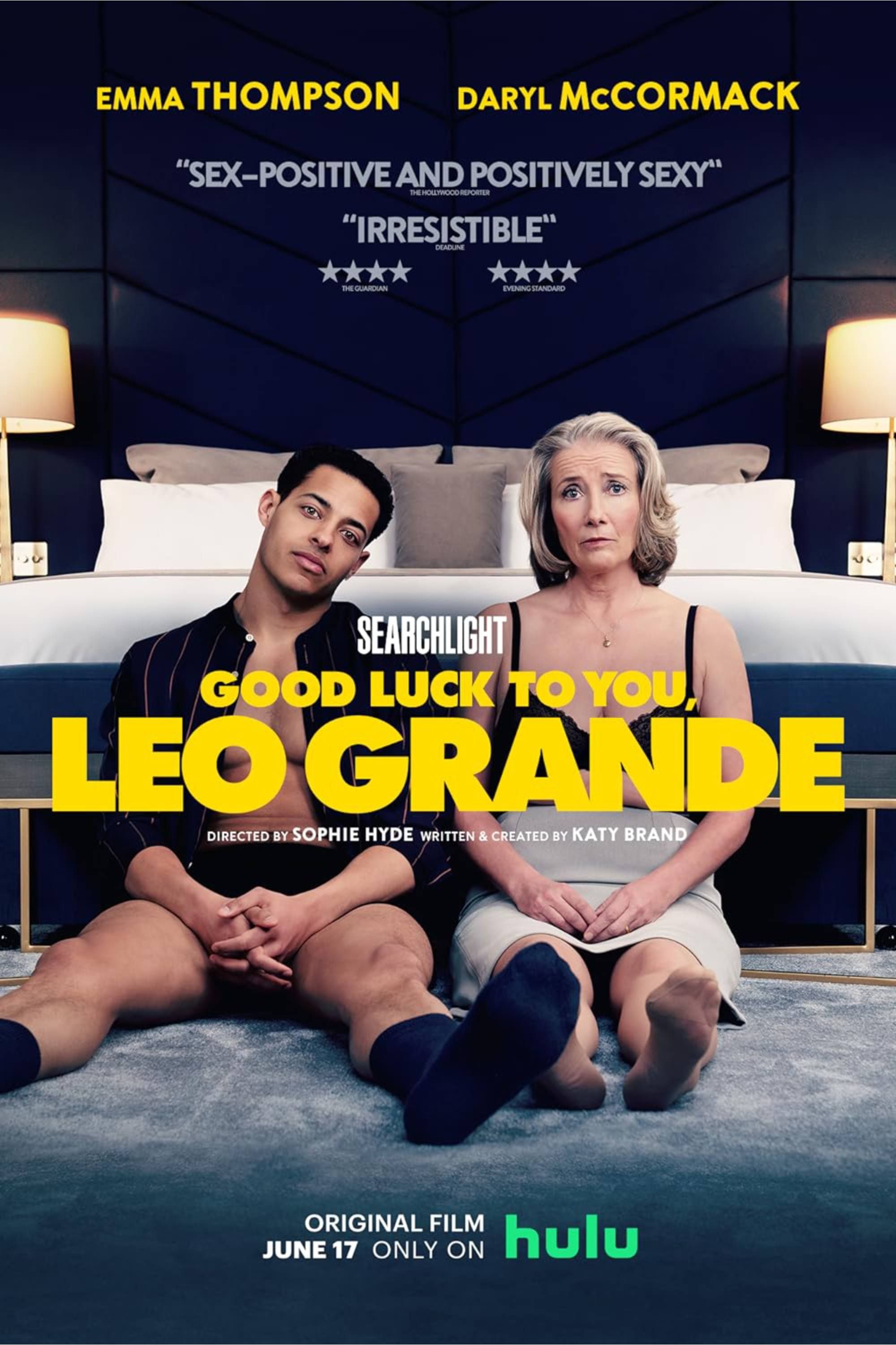 Good Luck to You, Leo Grande - Poster - Emma Thompson & Daryl McCormack in bedroom