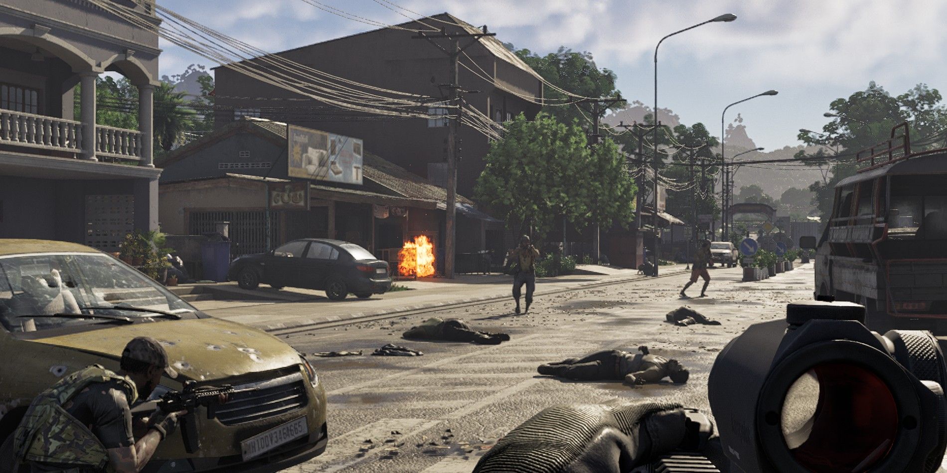 Uma captura de tela do combate em Gray Zone Warfare.