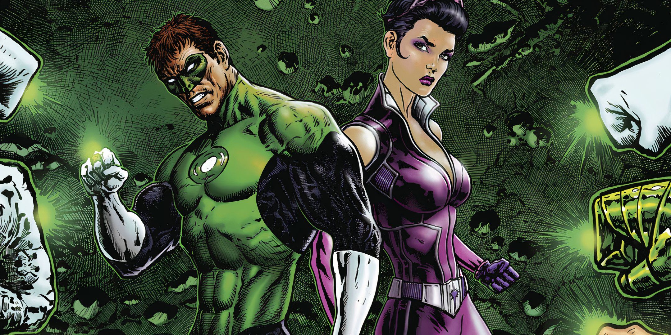 Green Lantern and Star Sapphire Side by Side DC