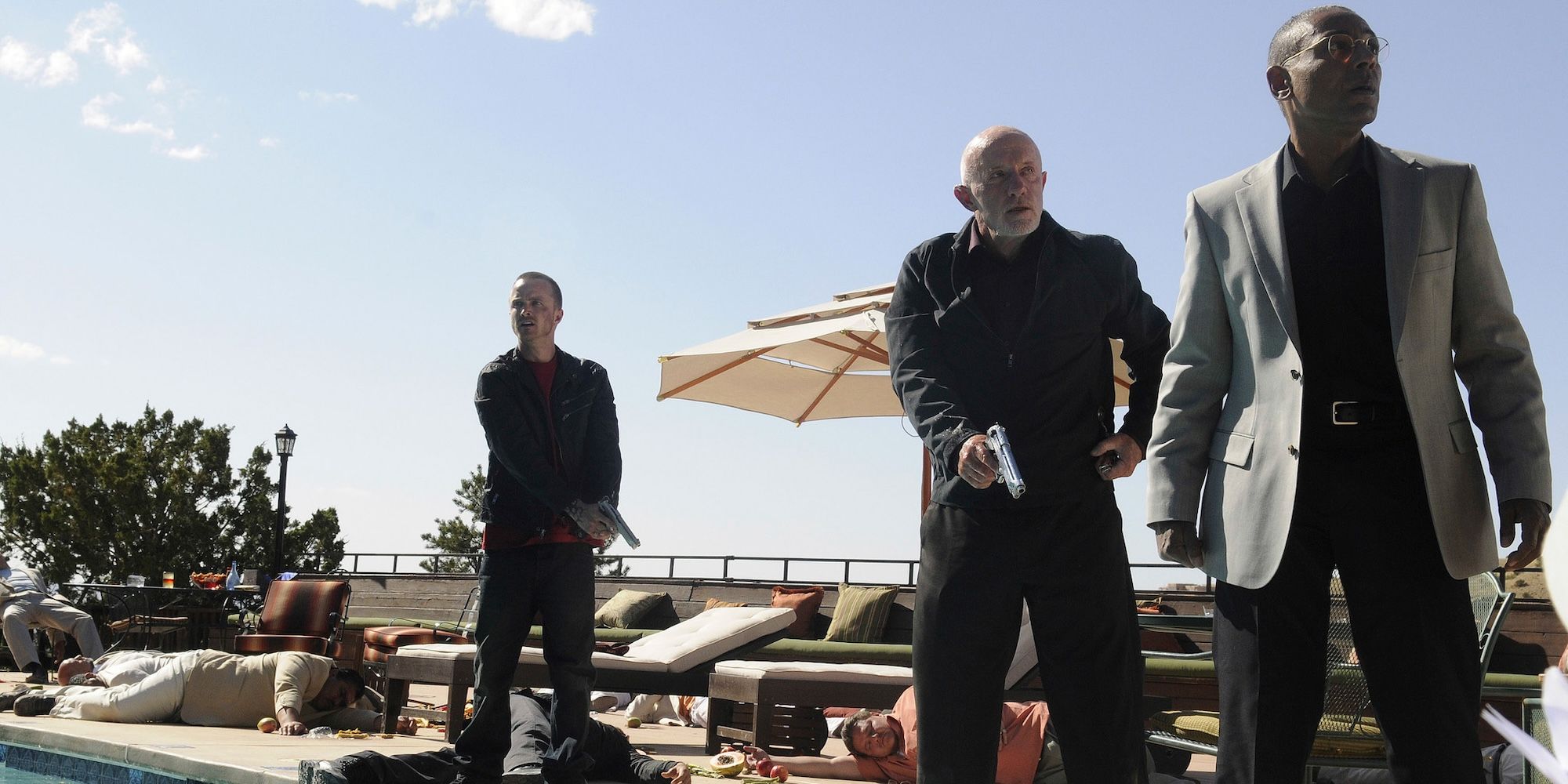 Gus Mike and Jesse in Breaking Bad