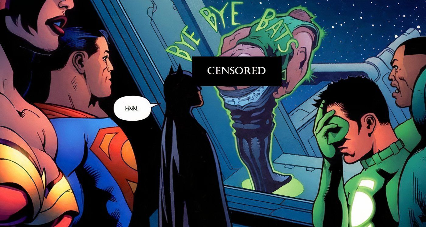 Green Lantern Guy Gardner Mooning Batman 