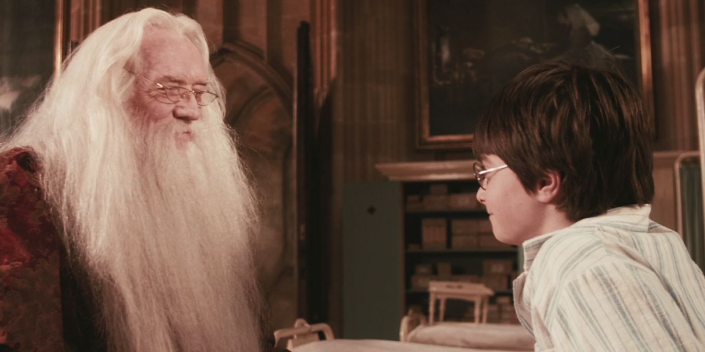 harry and dumbledore in the first harry potter