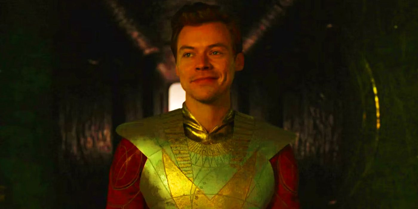 Harry Styles as Eros in the post-credits scene of Eternals