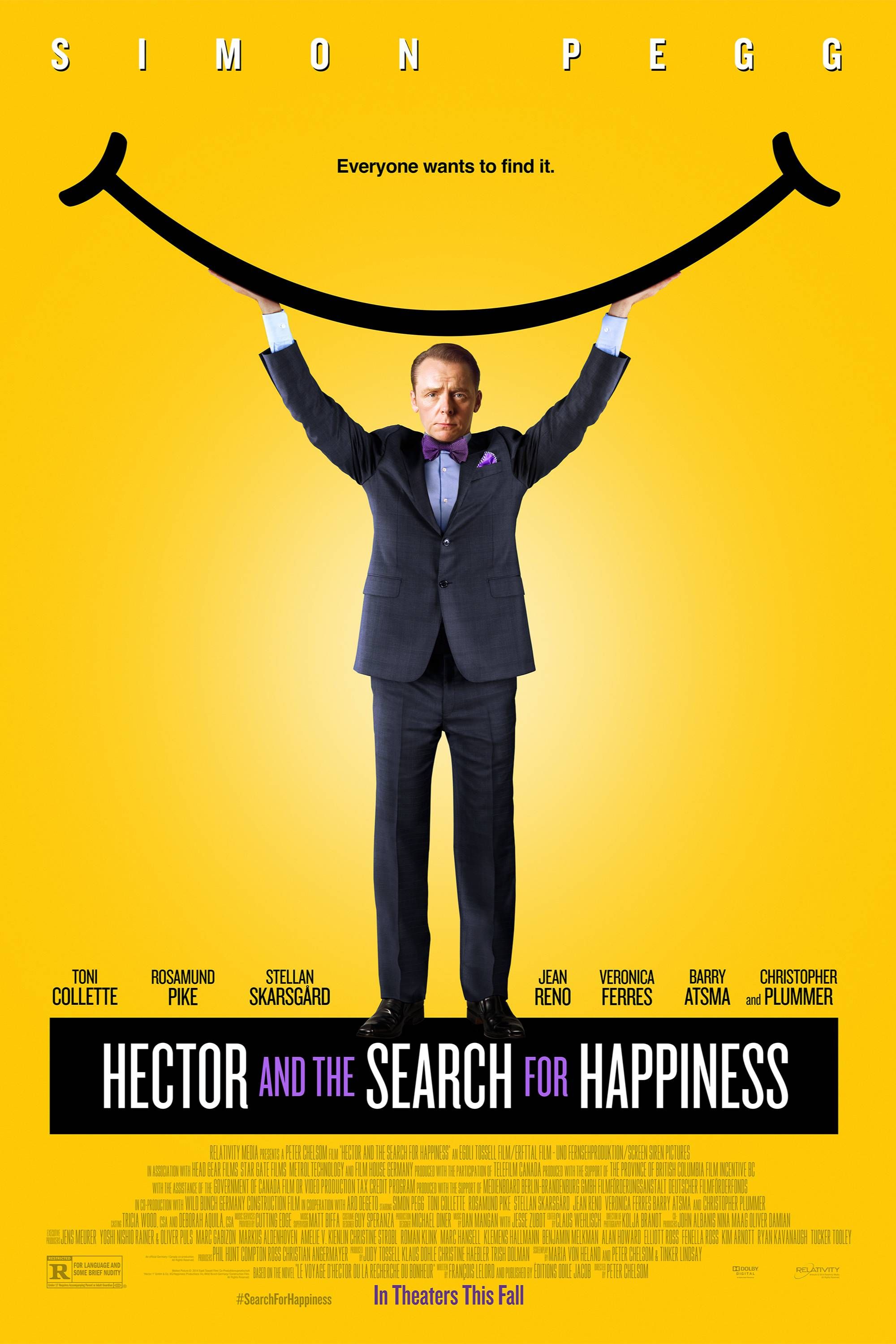 Hector And The Search For Happiness - Poster - Simon Pegg Holding Smiley Face