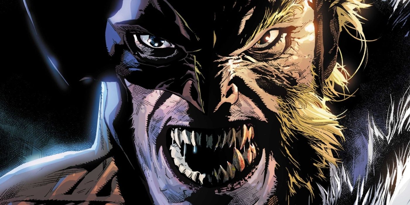 Wolverine e Dentes de Sabre com seus rostos fundidos em um só.