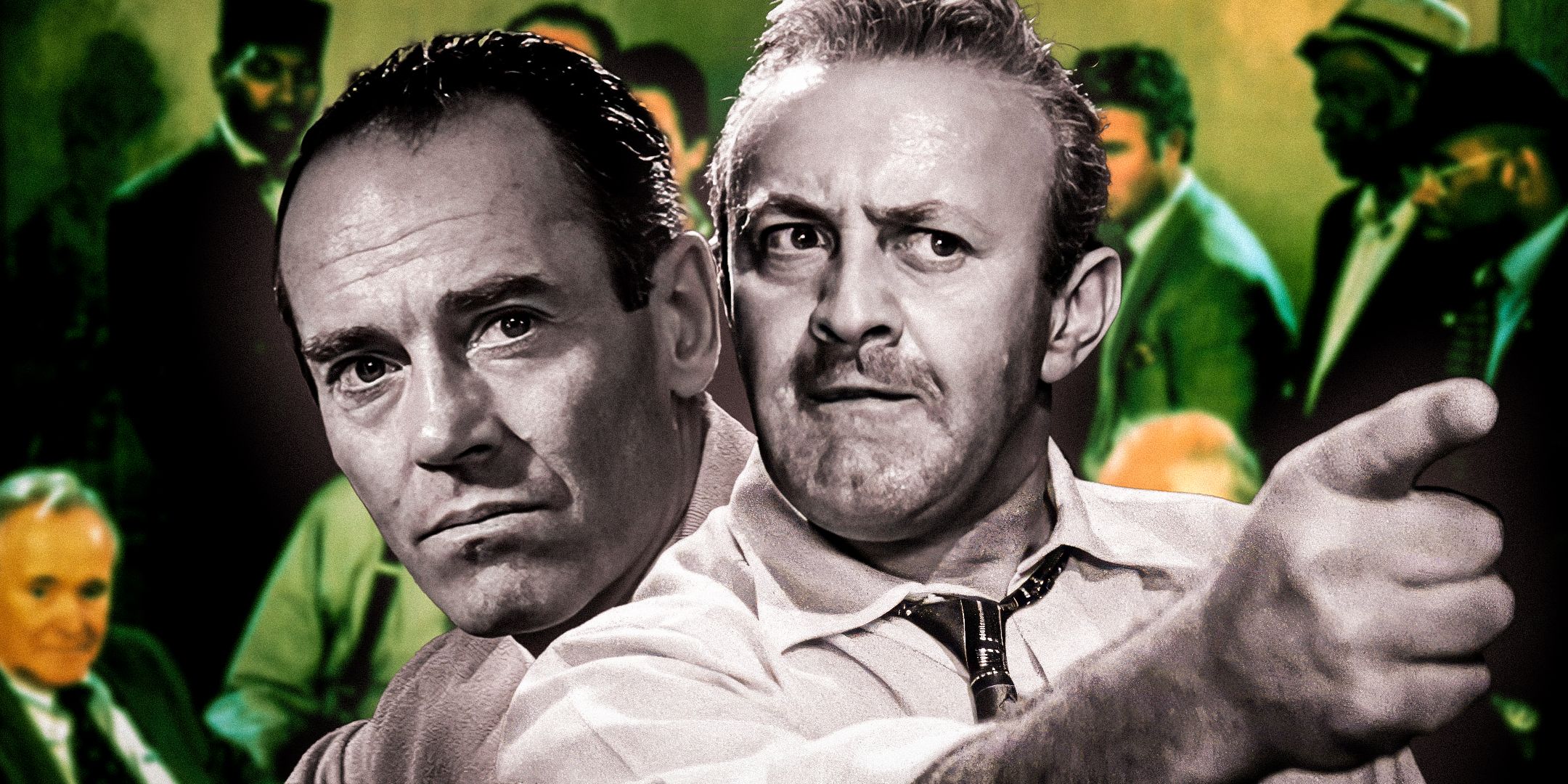 Custom image of Henry Fonda as Juror 8 and Lee J. Cobb as Juror 3 in 12 Angry Men. 