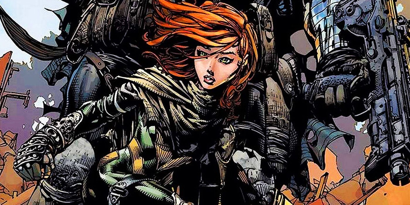 Hope Summers com mecanismos na Marvel Comics