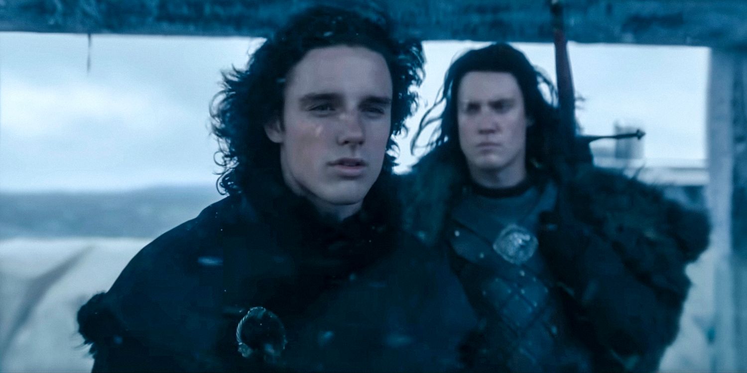 Príncipe Jace Velaryon (Harry Collett) em uma paisagem nevada na 2ª temporada de House of the Dragon
