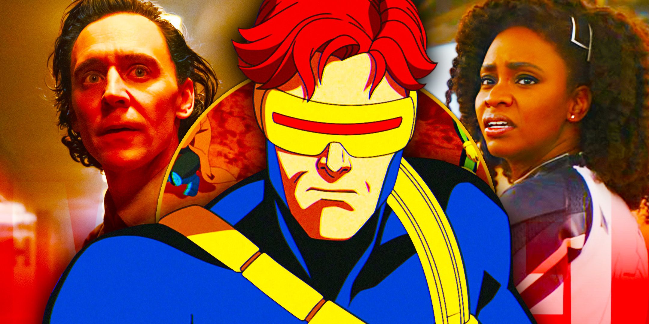 Cyclops from X Men 97, Loki from Loki Season 2, and Monica from The Marvels