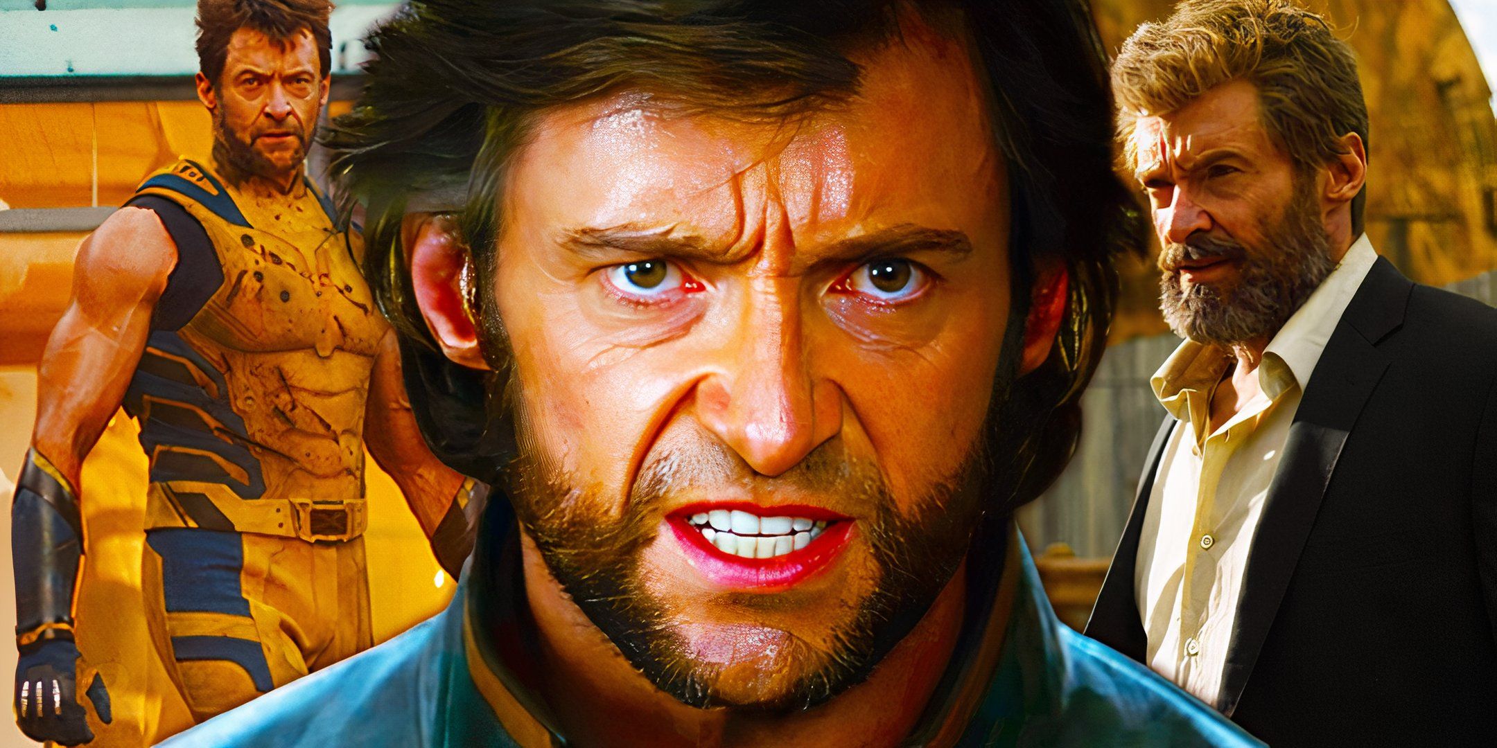 Hugh Jackman as Wolverine in X-Men Origins: Wolverine, Logan, and Deadpool & Wolverine