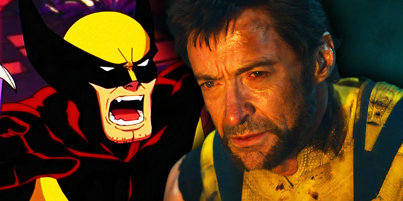 Hugh Jackman's Wolverine in Deadpool & Wolverine with Wolverine attacking in X-Men '97