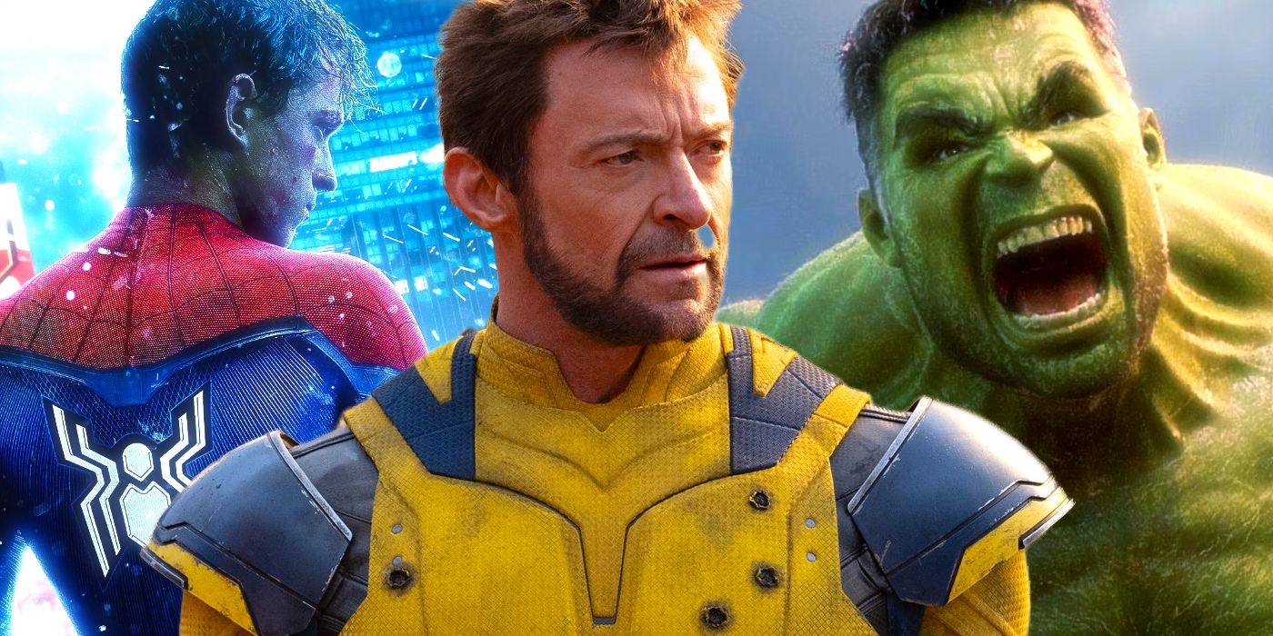 Hugh Jackman's Wolverine with Spider-Man and Hulk Custom MCU Image