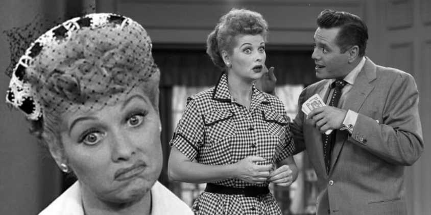 Collage of Lucy and Rizky from I Love Lucy