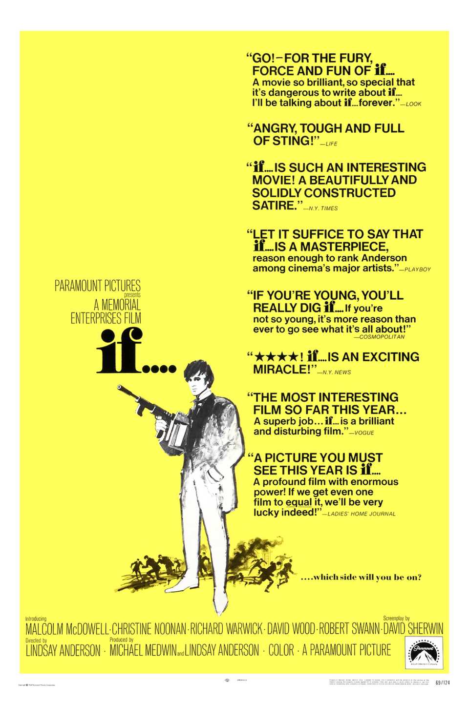 If.... (1968) - Poster - Man with a rfile