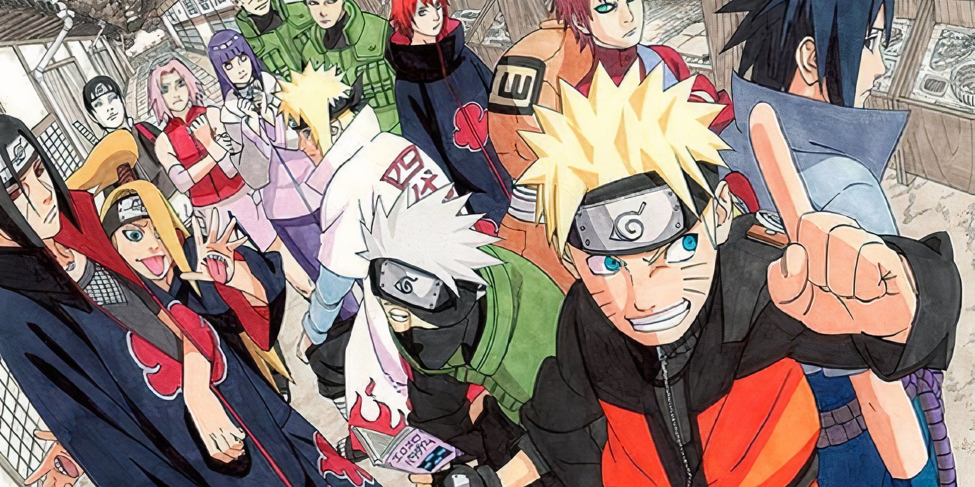 Illustration of Naruto's main cast of characters