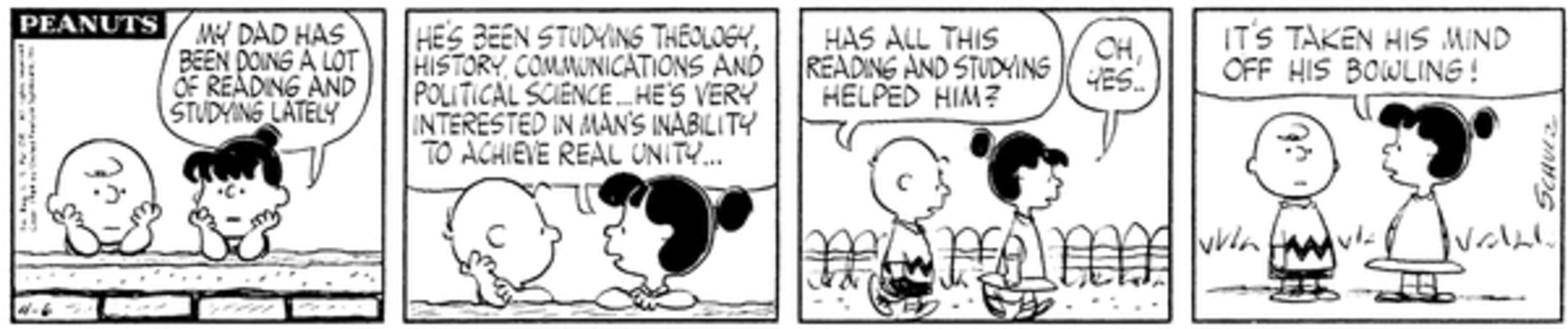 Charlie Brown and Violet in Peanuts.
