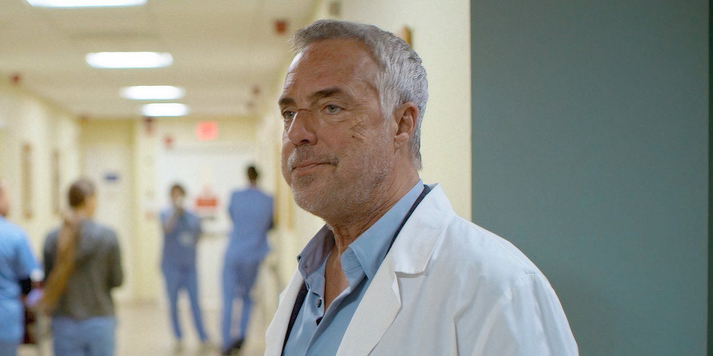 Harry Bosch (Titus Welliver) poses as a hospital worker on Bosch: Legacy