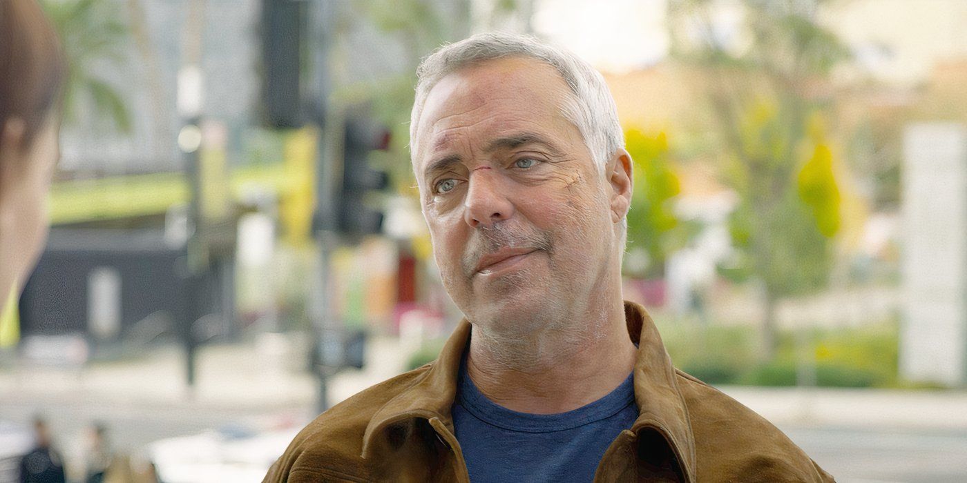 Harry Bosch (Titus Welliver) on Bosch: Legacy looking at someone offscreen.